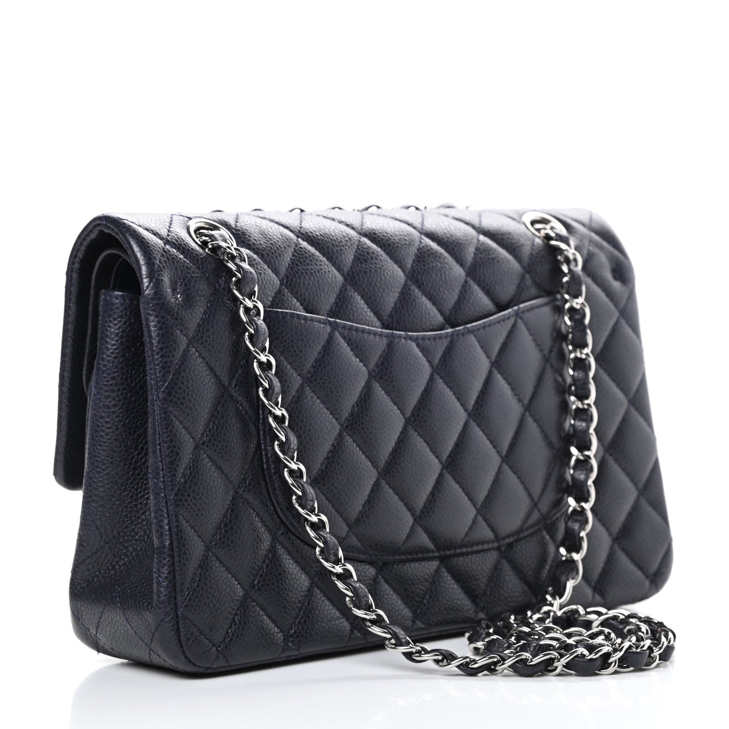 Chanel Lambskin Quilted Medium Double Flap Navy 3 of 17