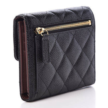 Chanel Caviar Quilted Compact Flap Wallet Black 3 of 10