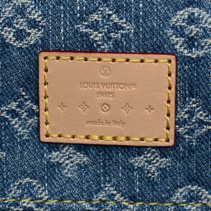 Louis Vuitton Monogram Denim CarryAll MM Blue 6 of 9