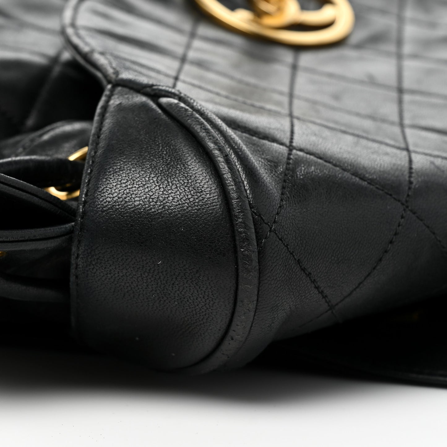 Lambskin Quilted CC Backpack Black