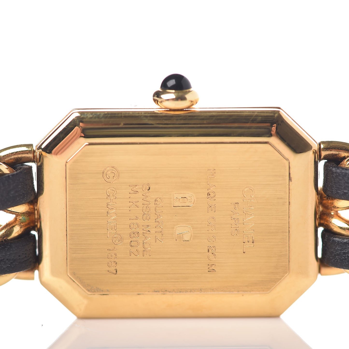 Stainless Steel Lambskin 20mm Chain Premiere Quartz Watch Gold M