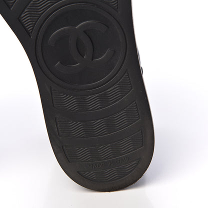 Chanel Suede Tweed High Top Sneakers 35.5 Black 6 of 9