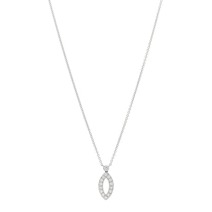 Tiffany Platinum Diamond Swing Pendant Necklace 1 of 4