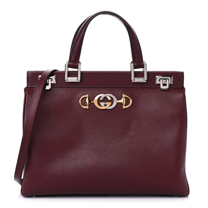 Gucci Grainy Calfskin Medium Zumi Top Handle Bag Vintage Bordeaux 1 of 12