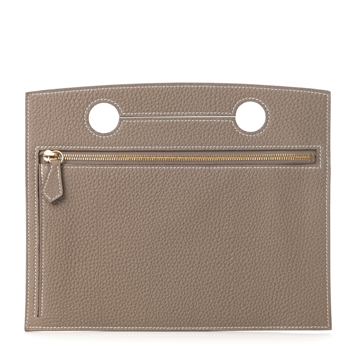 Hermes Togo Backpocket Pouch 30 Etoupe 1 of 8