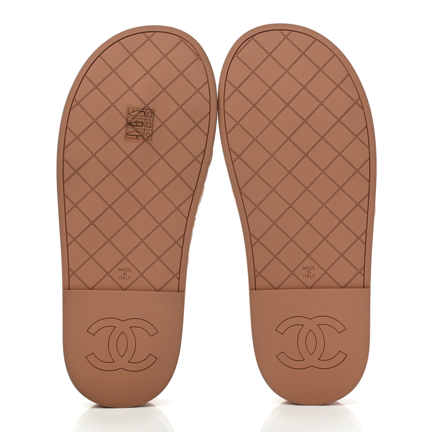 Chanel Lambskin Quilted CC Mules Sandals 39 Brown 5 of 9
