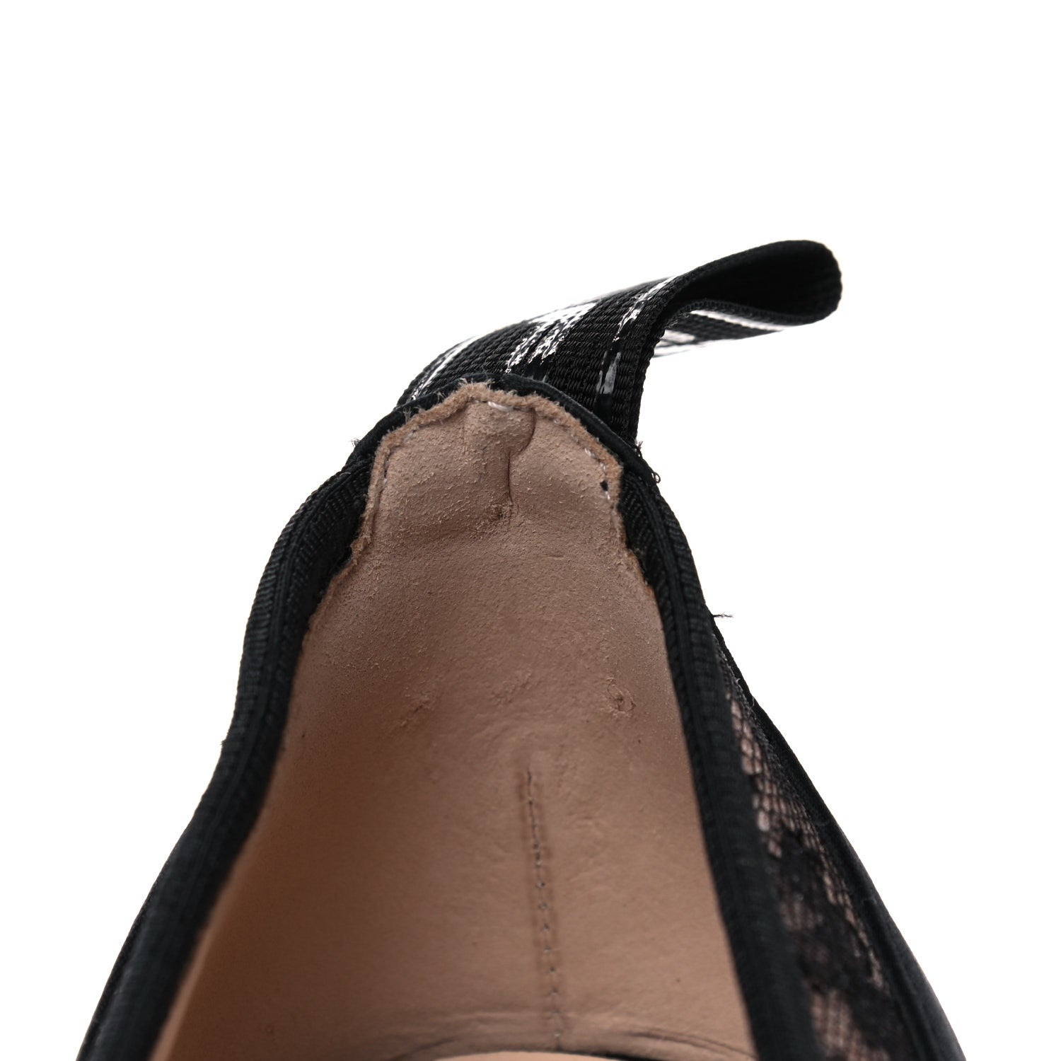 Fendi Satin Lace Promenade Pumps 38 Black Skin 9 of 12