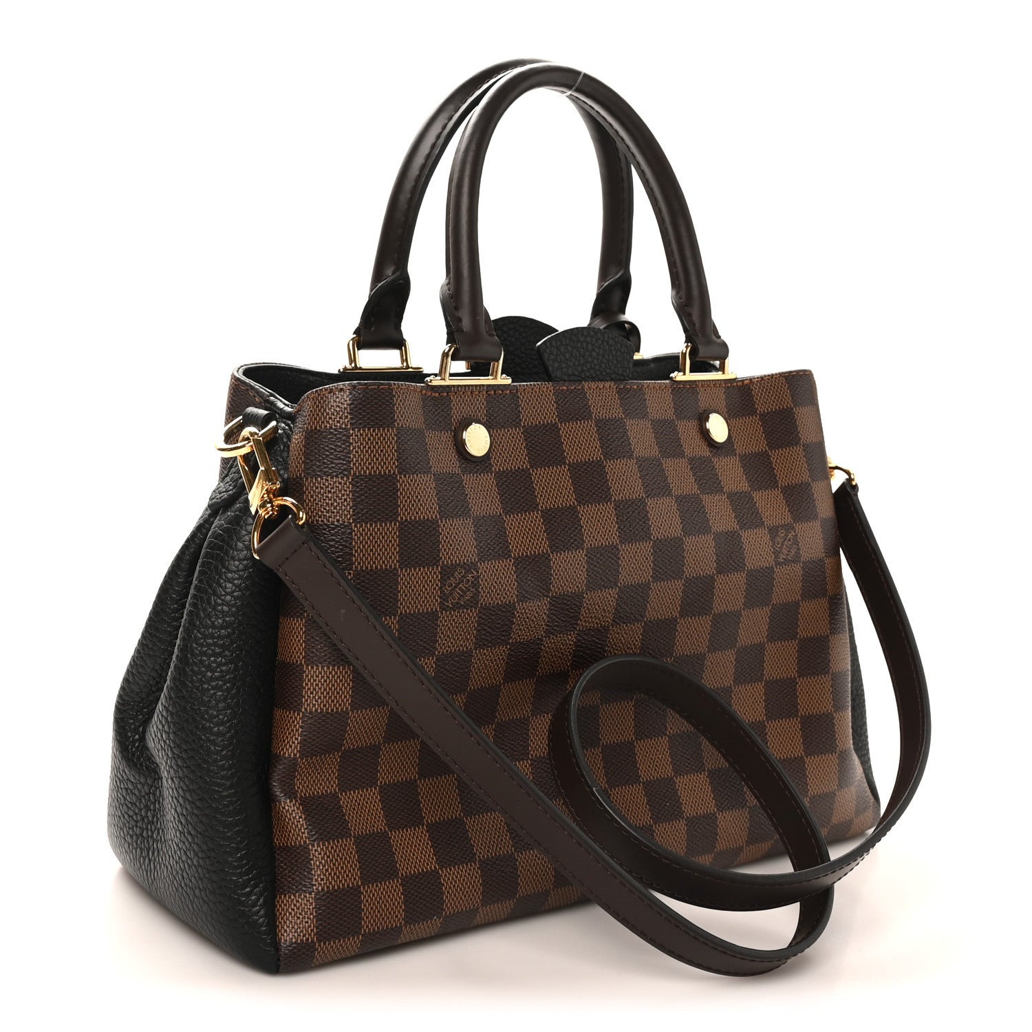 Louis Vuitton Damier Ebene Cuir Taurillon Brittany Black 3 of 9