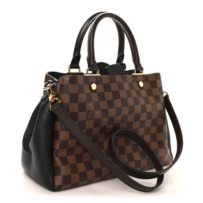 Louis Vuitton Damier Ebene Cuir Taurillon Brittany Black 3 of 9