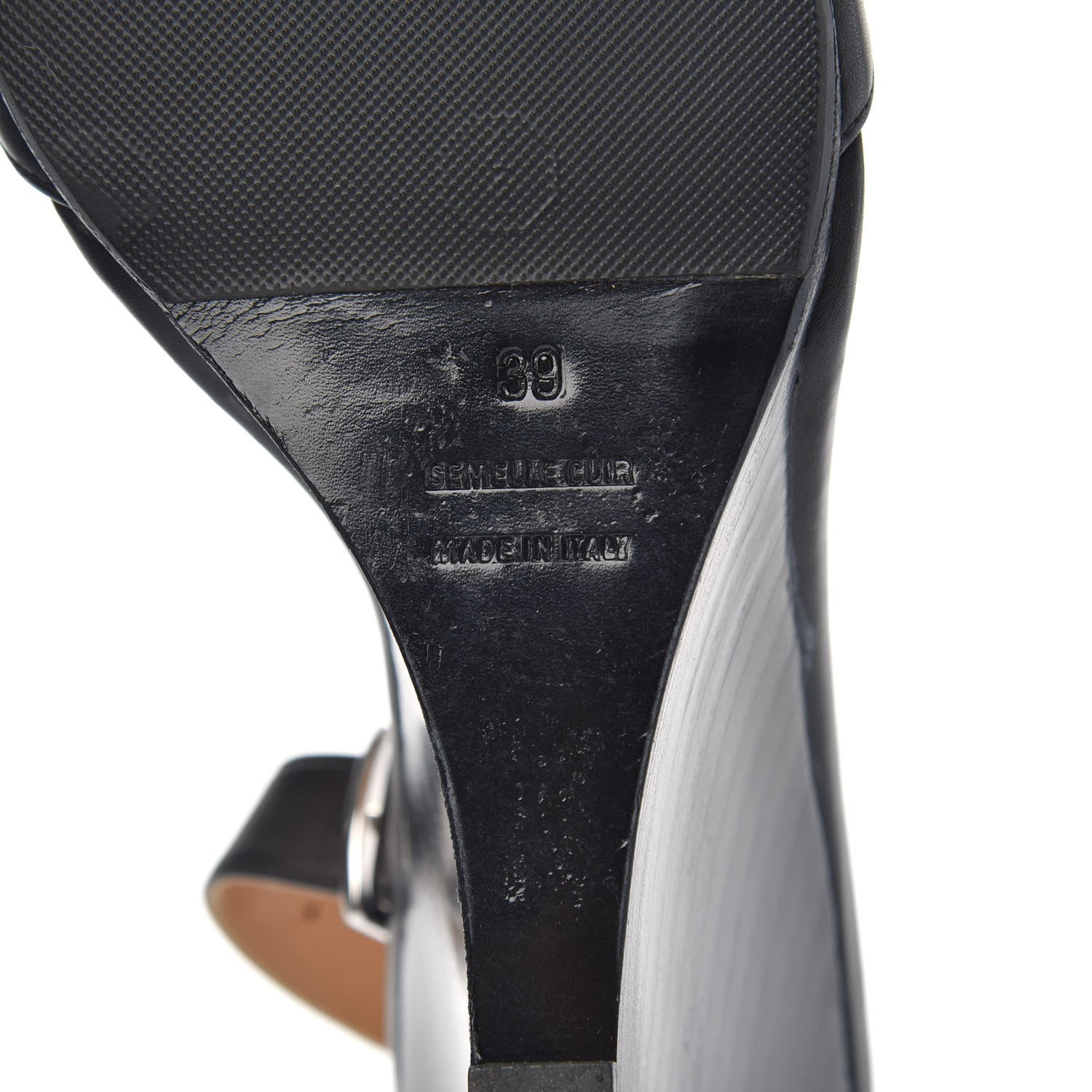 Hermes Calfskin Perforated H Ankle Strap Wedge Sandals 39 Black 6 of 7
