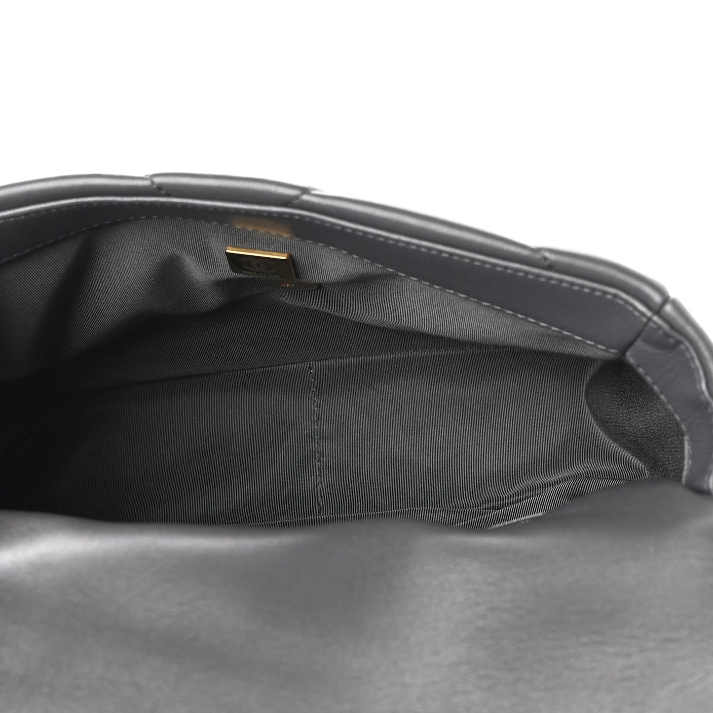 Lambskin Quilted Medium Chanel 19 Flap Dark Grey