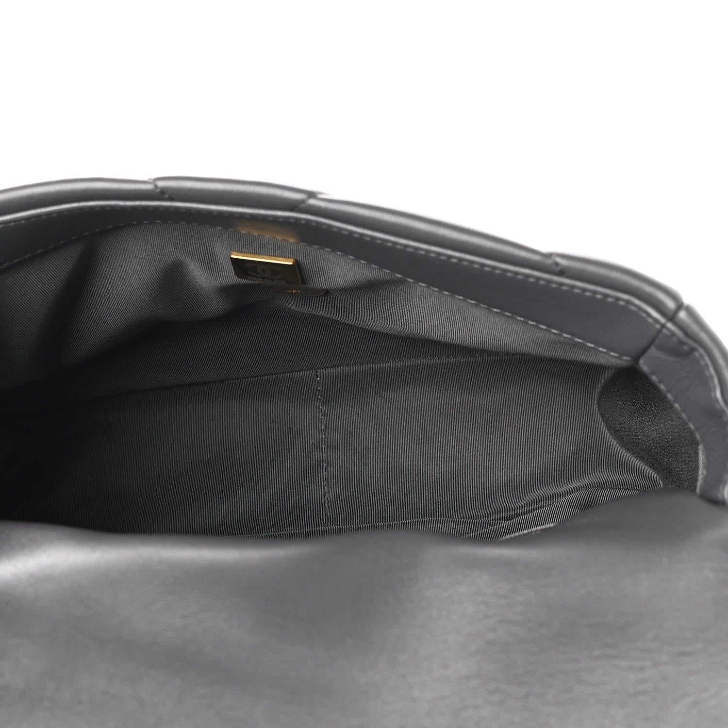 Chanel Lambskin Quilted Medium Chanel 19 Flap Dark Grey 5 of 9