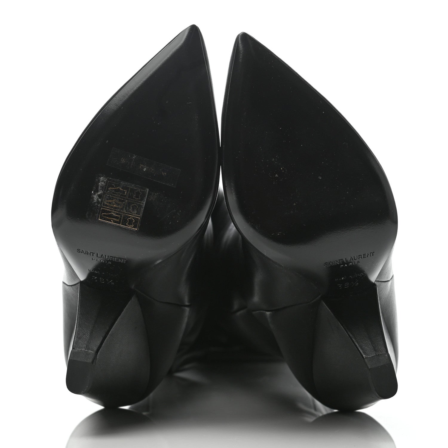 Saint Laurent Calfskin Niki 105 Thigh High Boots 38.5 Black 5 of 7