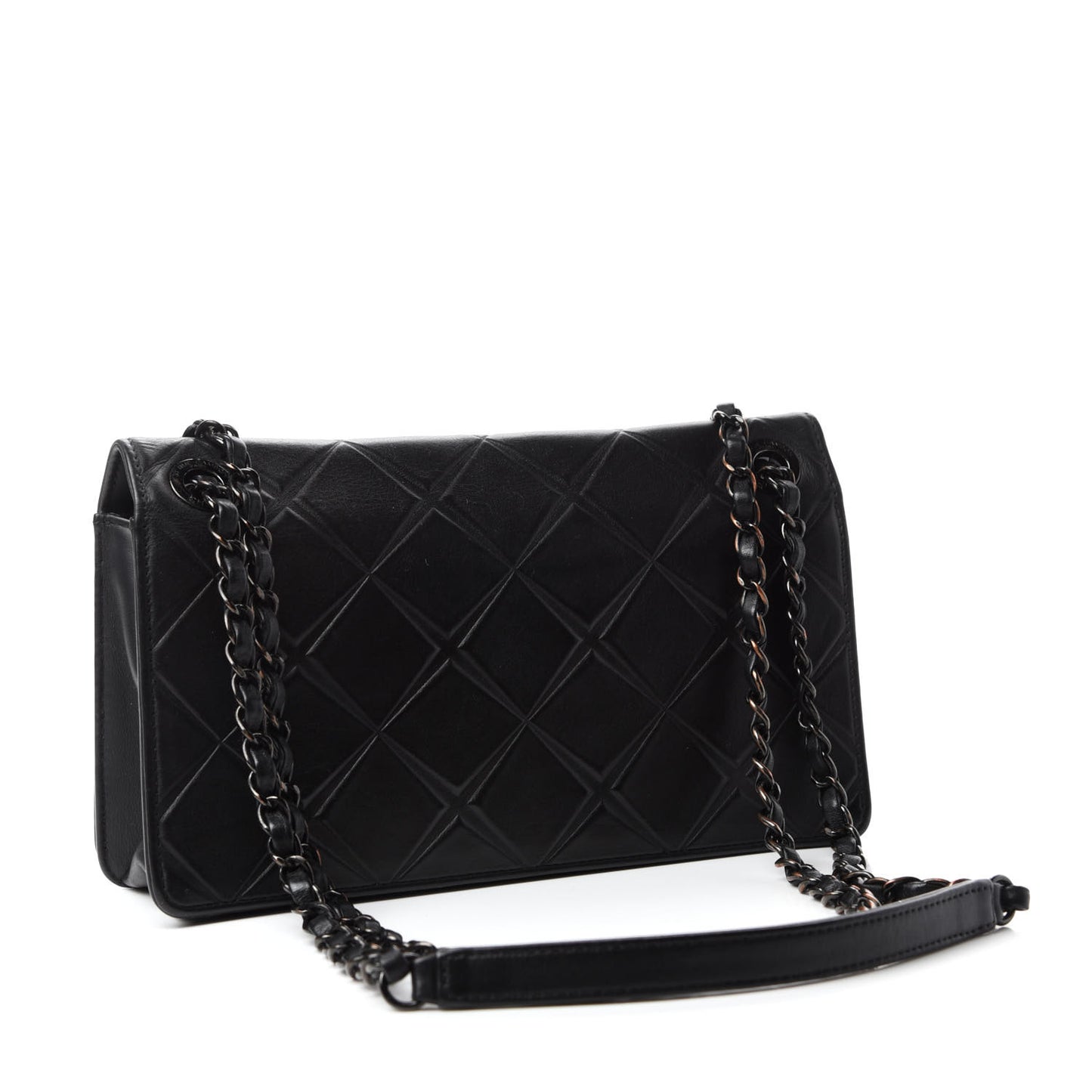 Calfskin Small Propeller Flap Black