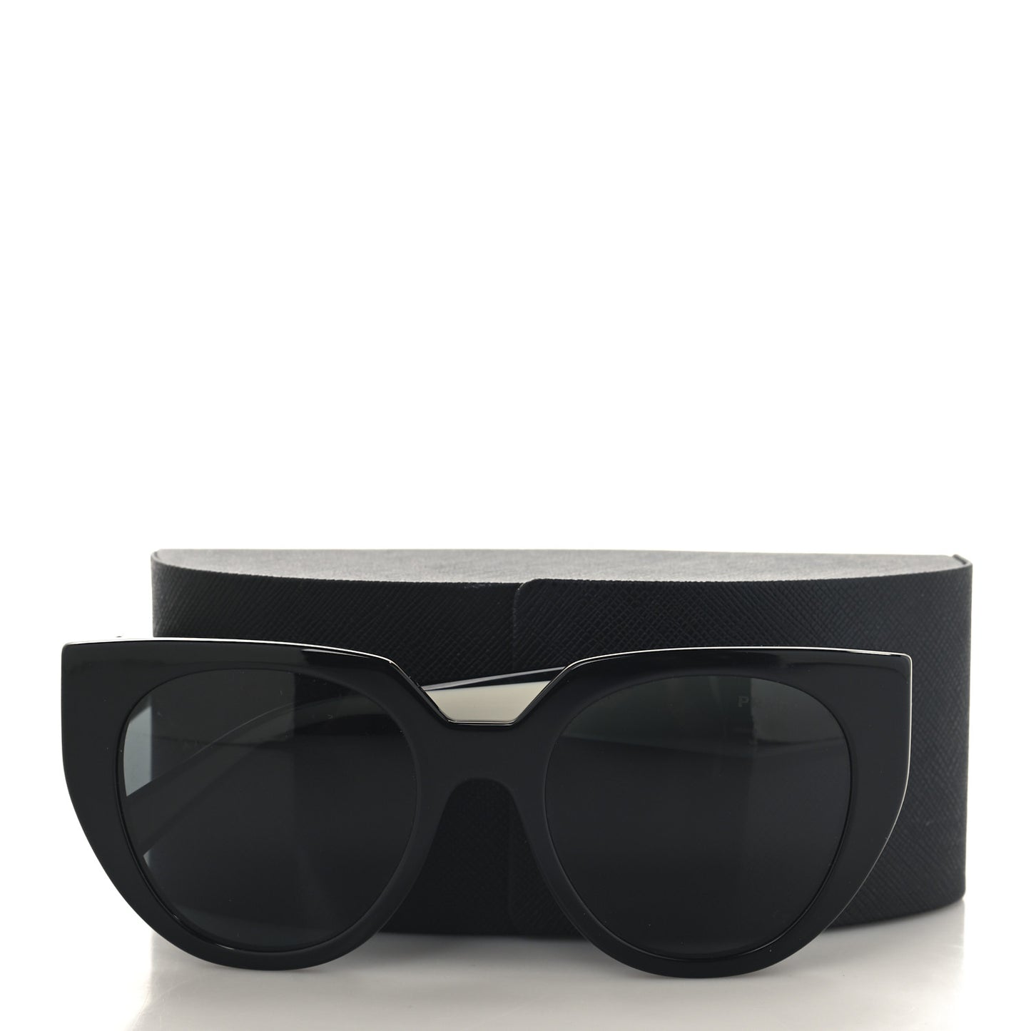 Acetate Square Sunglasses SPR 14W Black White