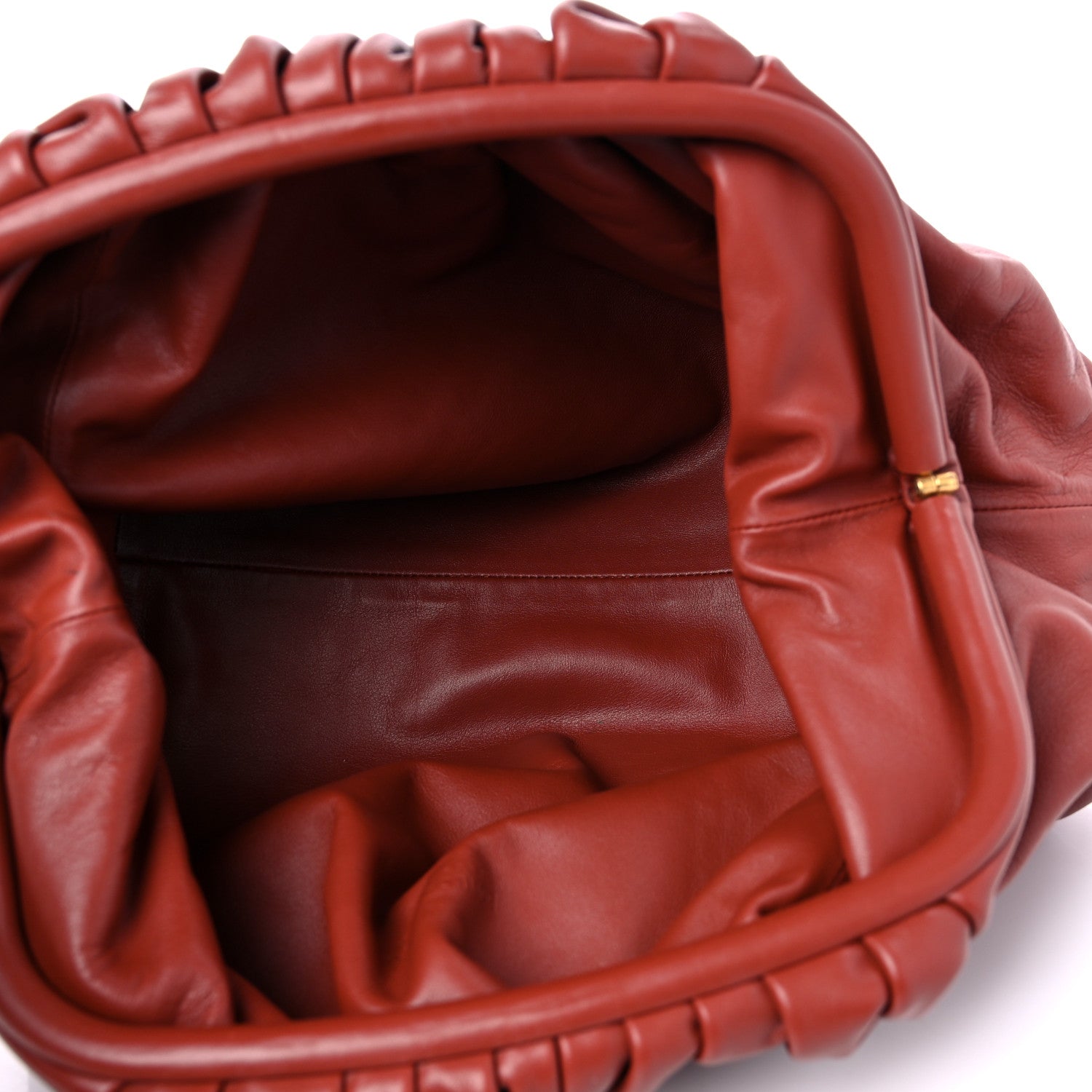Bottega Veneta Smooth Butter Calf The Pouch Oversized Clutch Rust 5 of 10