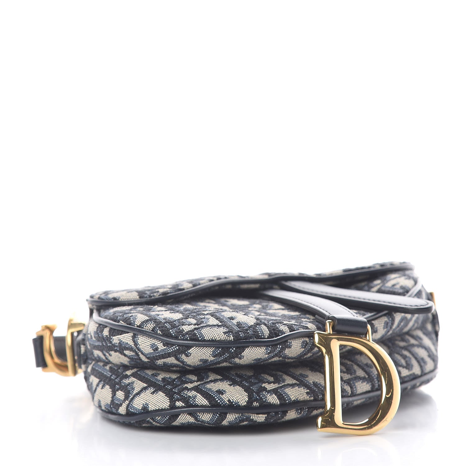 Christian Dior Oblique Mini Saddle Bag Blue 4 of 11