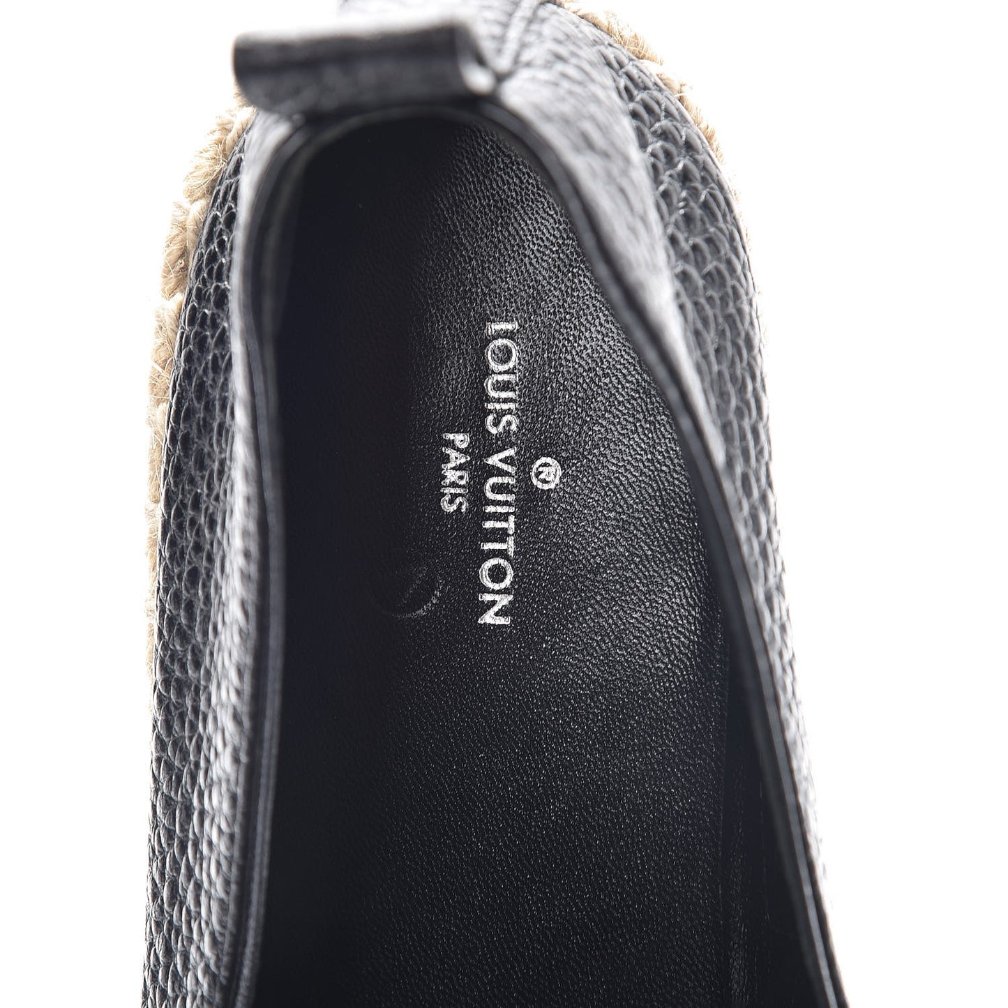 Calfskin Tropical Bloom Espadrille Flat 38 Black