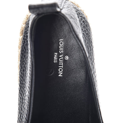 Louis Vuitton Calfskin Tropical Bloom Espadrille Flat 38 Black 7 of 8