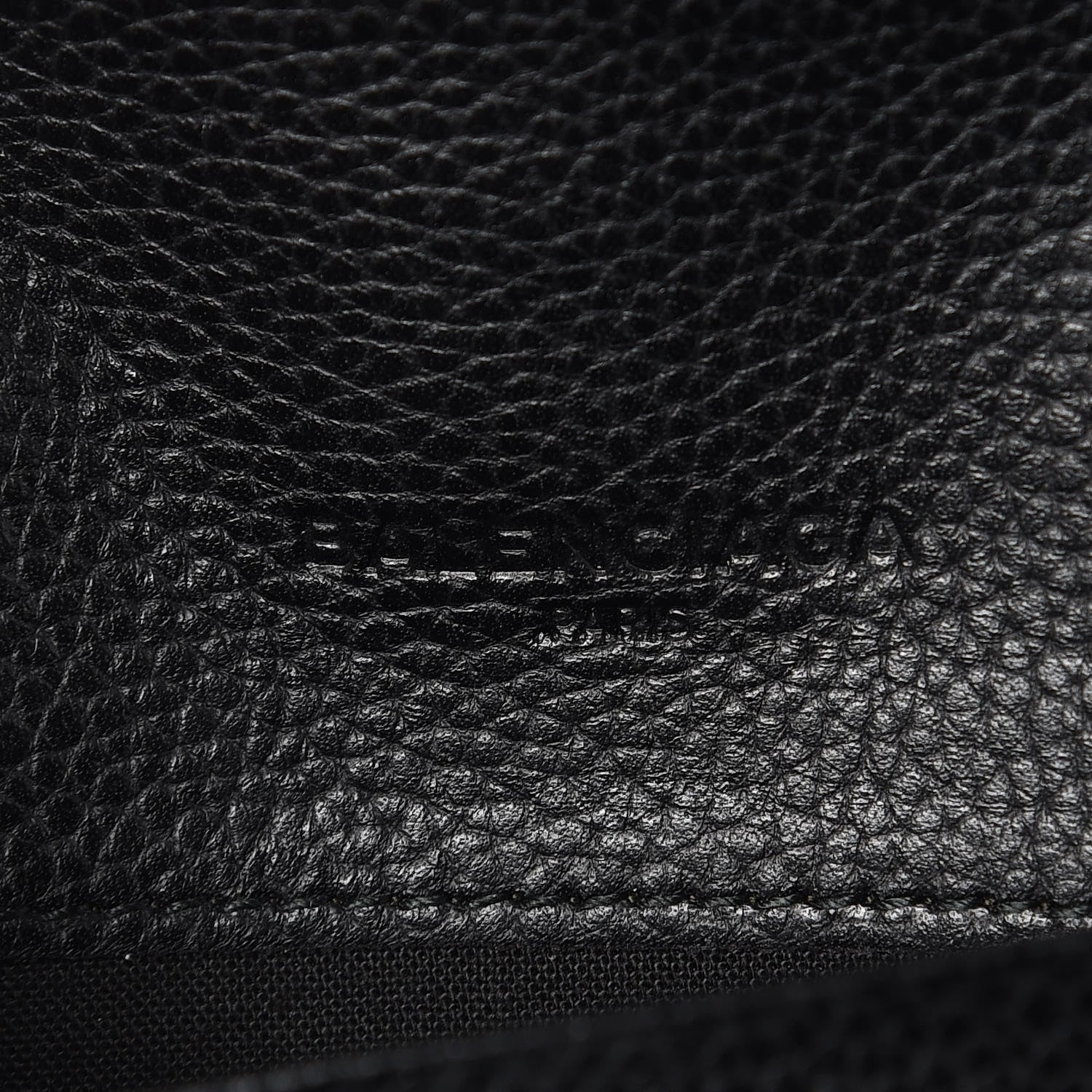 Balenciaga Grained Calfskin Classic Gold Hardware Money Wallet Black 8 of 9