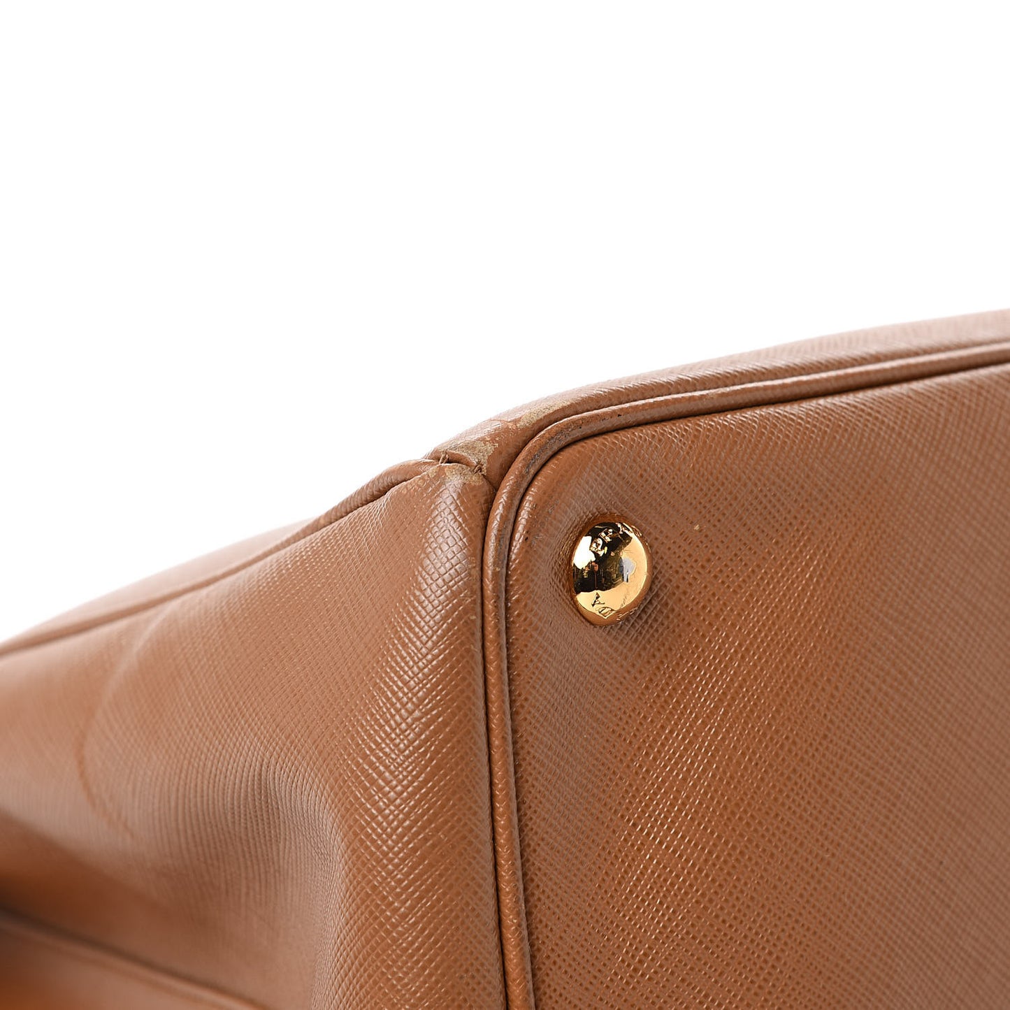 Saffiano Large Galleria Double Zip Tote Caramel