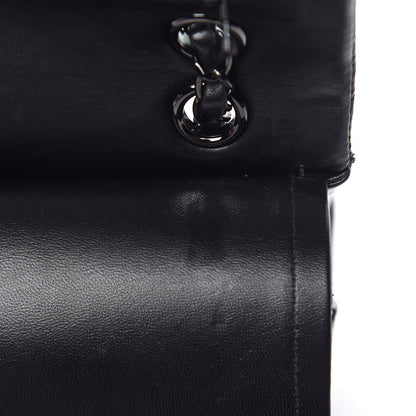 Chanel Lambskin Chevron Quilted Medium Double Flap So Black 8 of 21