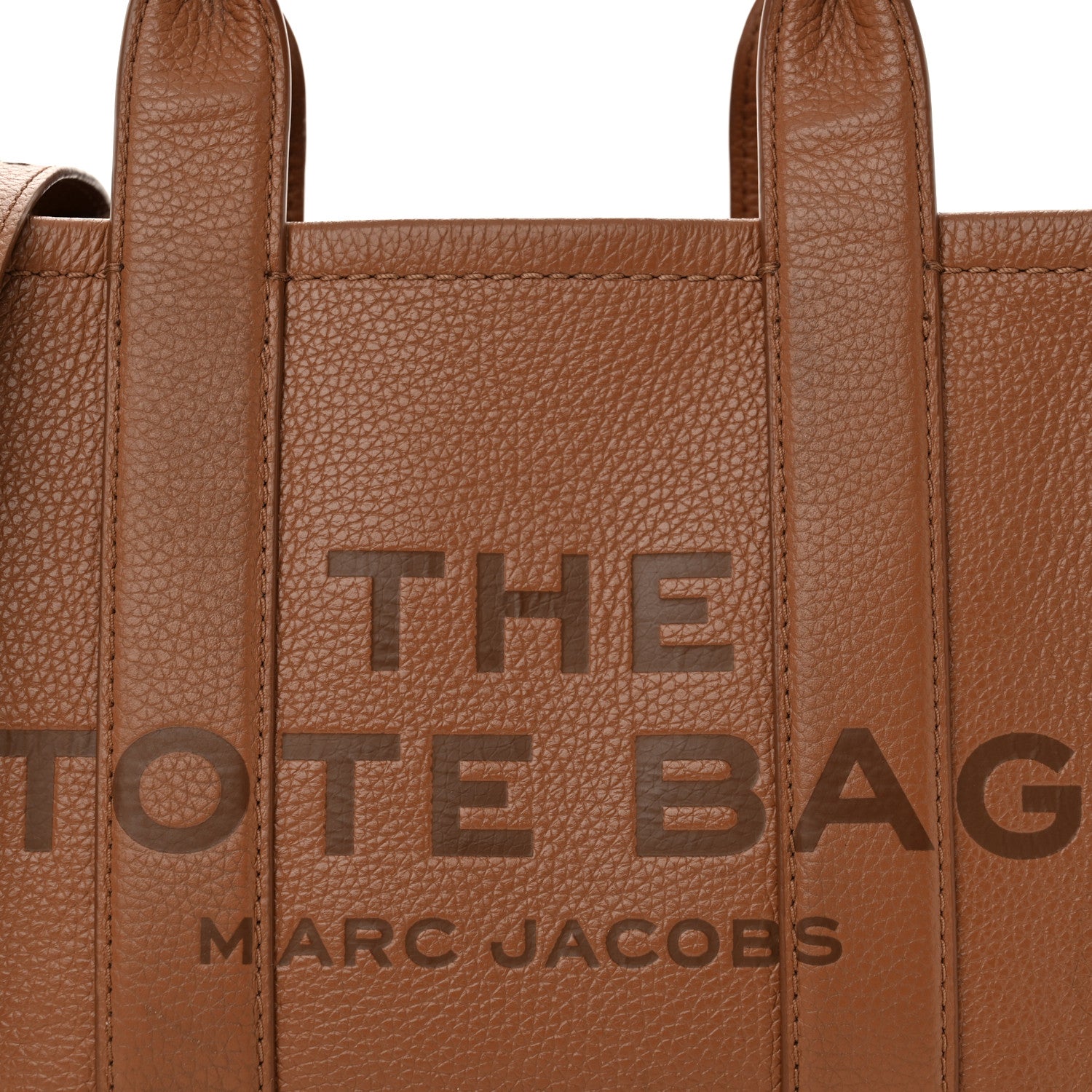 Marc Jacobs Grained Calfskin Mini The Tote Bag Argan Oil 9 of 16