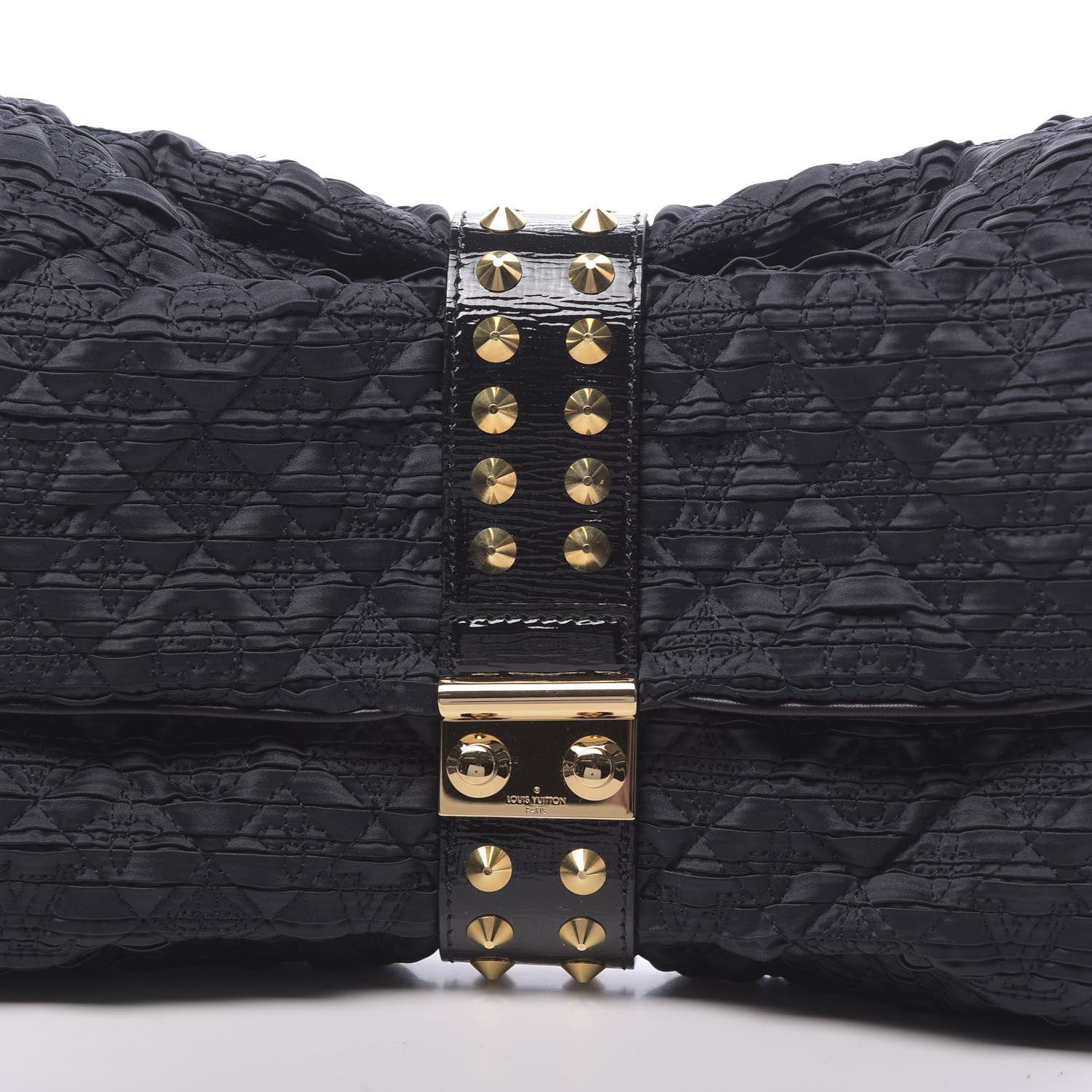 Louis Vuitton Satin Quilted Monogram Coquette Pochette Navy 9 of 10
