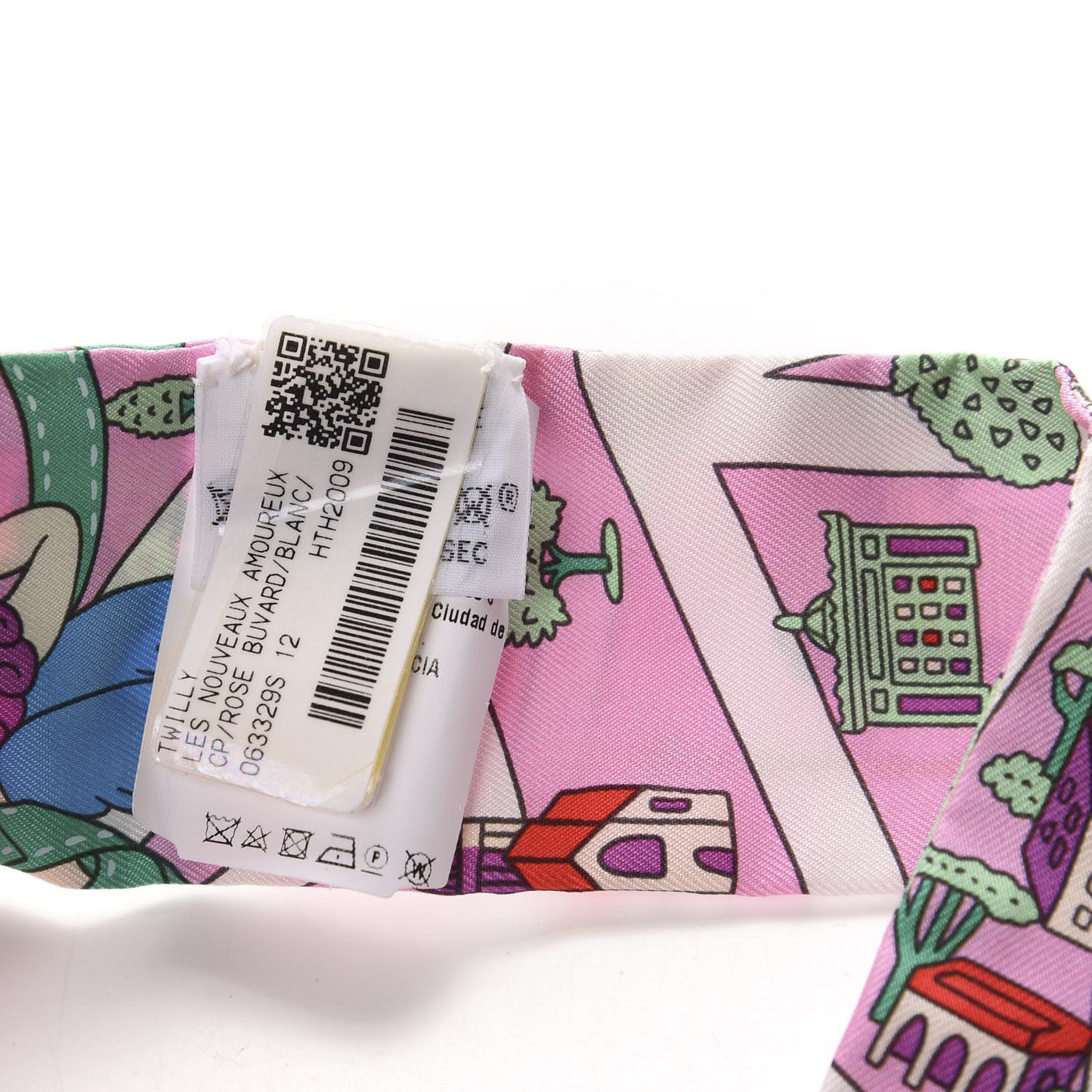 Silk Les Nouveaux Amoureux de Paris Twilly Rose Buvard White Vert