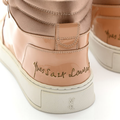 Saint Laurent Patent Calfskin Womens Malibu High Top Sneakers 35 Carne 10 of 10