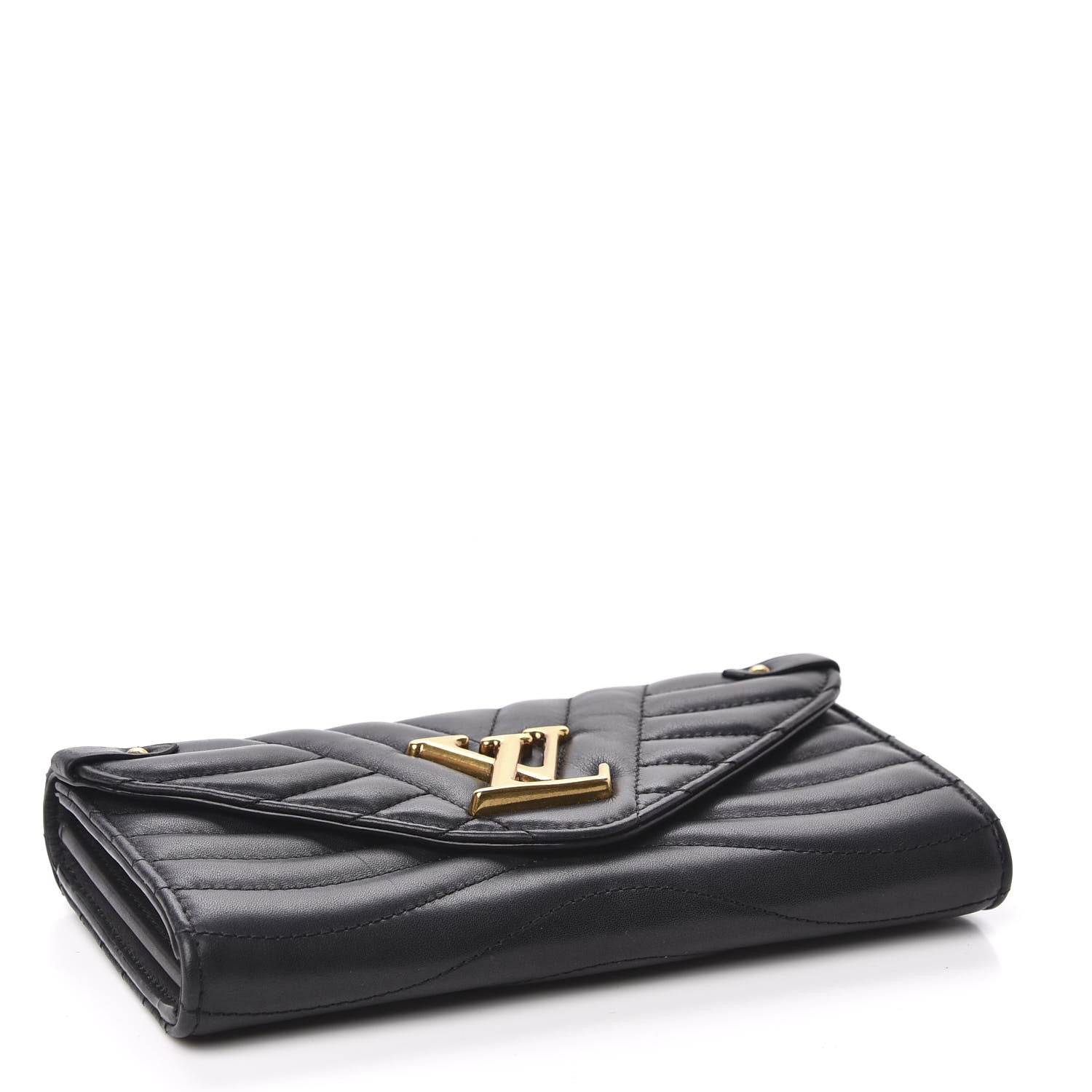 Louis Vuitton Calfskin New Wave Long Wallet Black 4 of 7