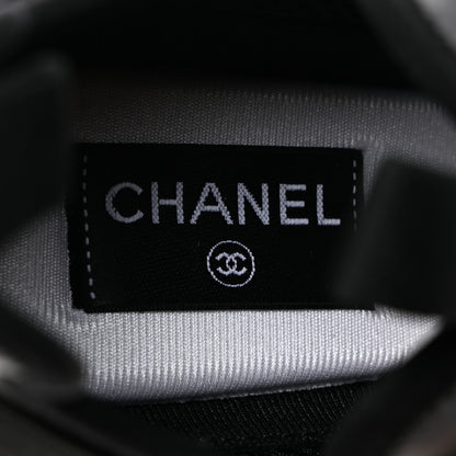 Chanel Suede Calfskin Nylon Grosgrain CC Sneakers 41 Gray 6 of 9