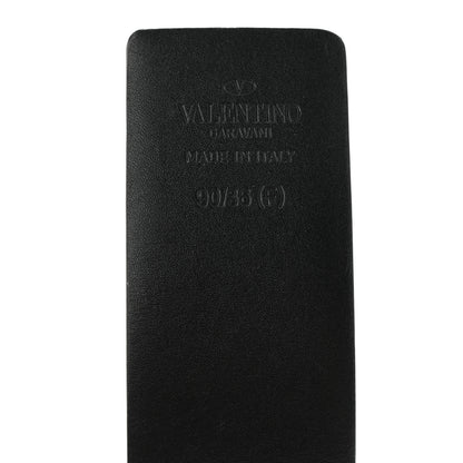 Valentino Garavani Glossy Calfskin VLogo Reversible 40mm Belt 90 36 Saddle Brown Black 6 of 7