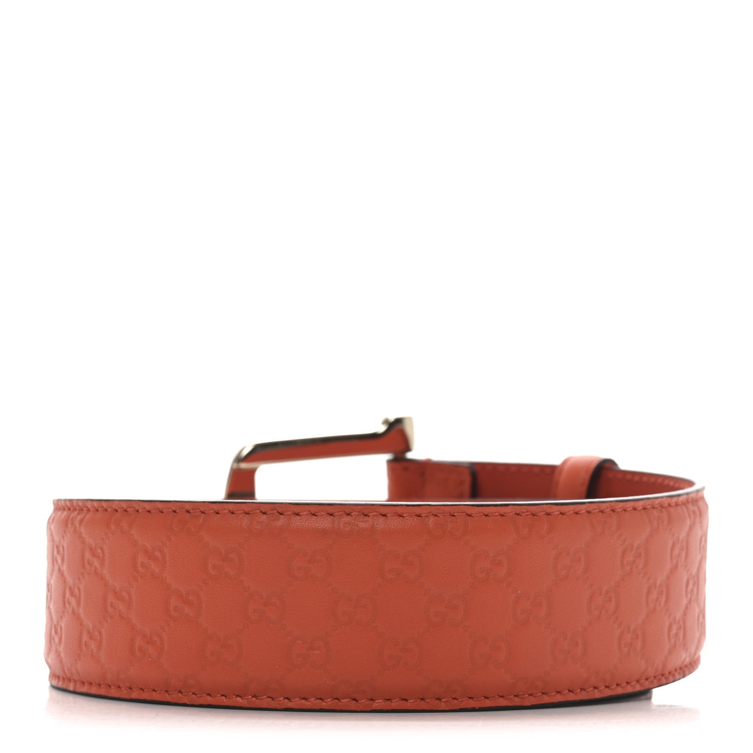 Gucci Soft Microguccissima 40mm Belt 80 32 Sun Orange 2 of 5