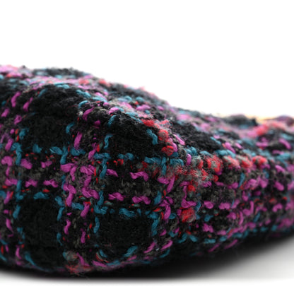 Chanel Cashmere Tweed Quilted CC Links Hobo Purple Multicolor 10 of 10