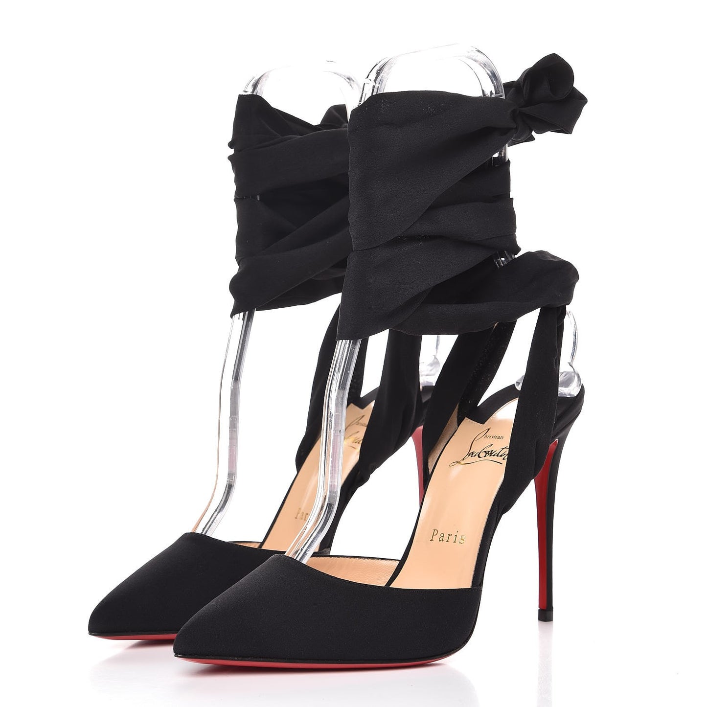 Satin Douce Du Desert 100 Heels 39.5 Black