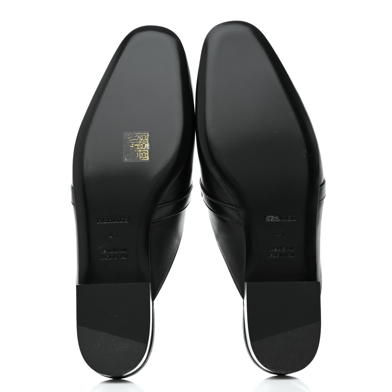 Hermes Goatskin Oz Mules 41 Black 5 of 9