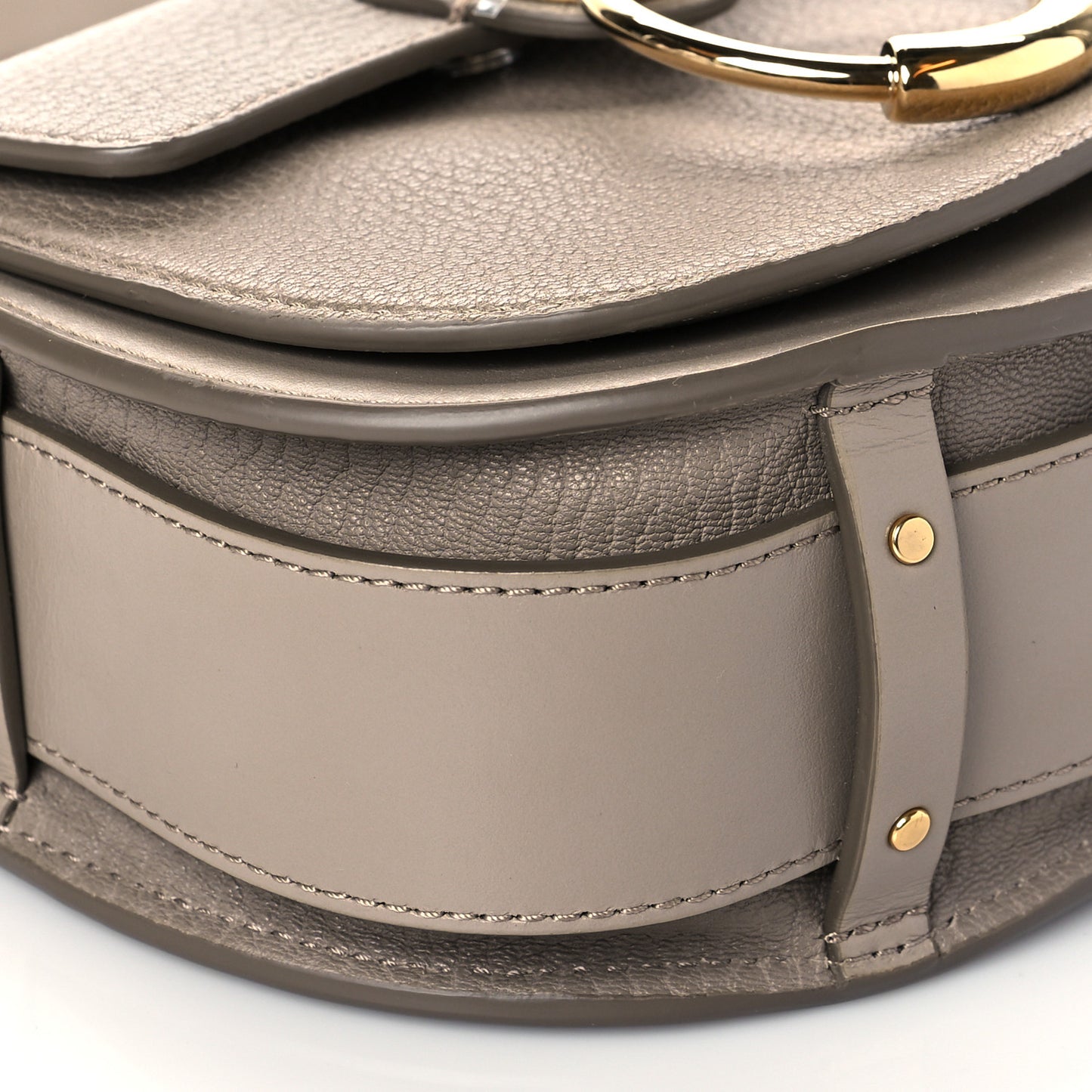 Grained Calfskin Small Tess Bag Motty Grey