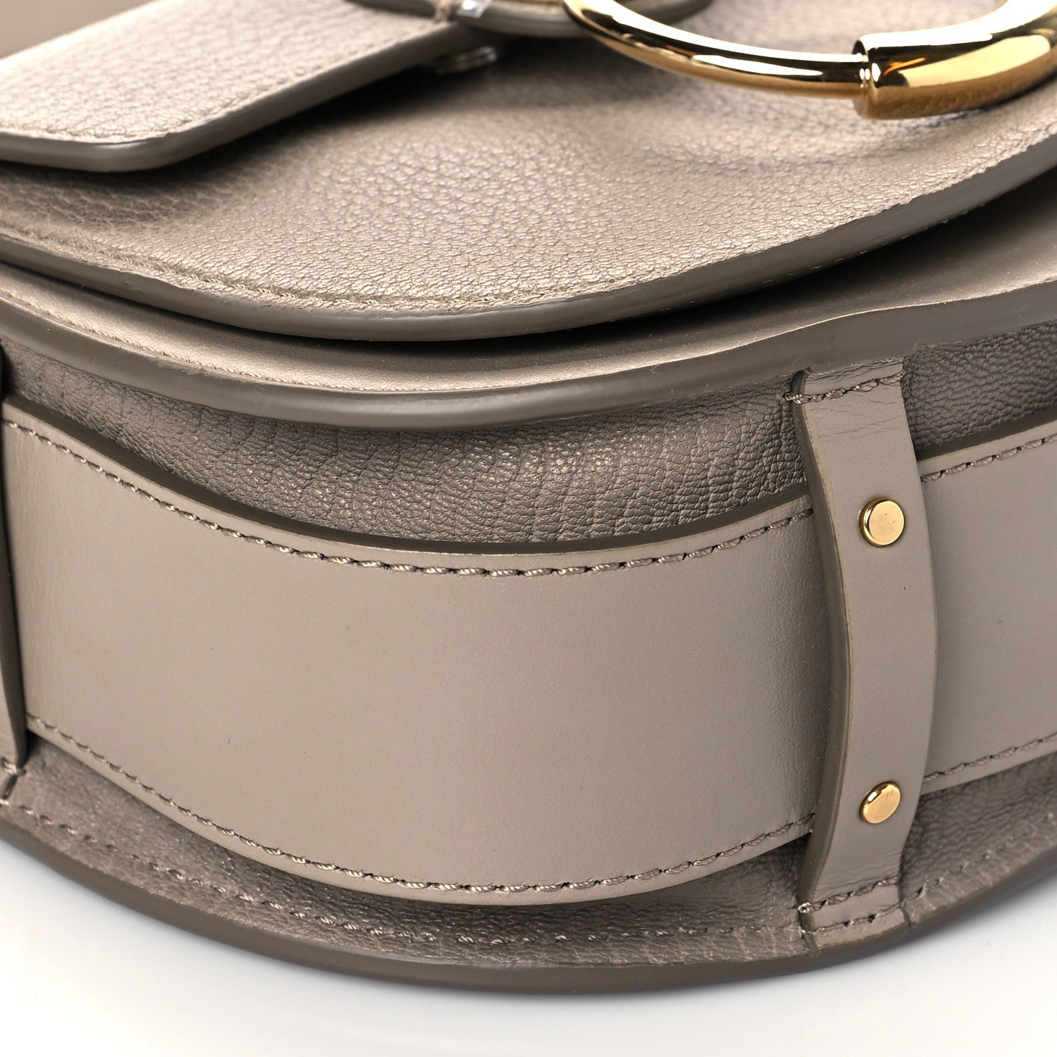 Chloe Grained Calfskin Small Tess Bag Motty Grey 9 of 10