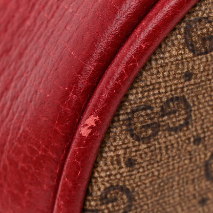 Gucci X DORAEMON Vintage GG Supreme Monogram Small Bucket Bag Beige Cherry Red 11 of 13