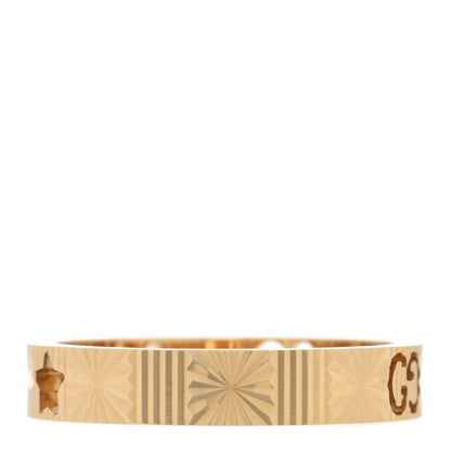 Gucci 18K Yellow Gold Icon Stars Band Ring 58 8.25 3 of 4