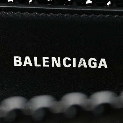 Balenciaga Faux Calfskin Braided Varnished XXS Bistro Basket Black 6 of 10