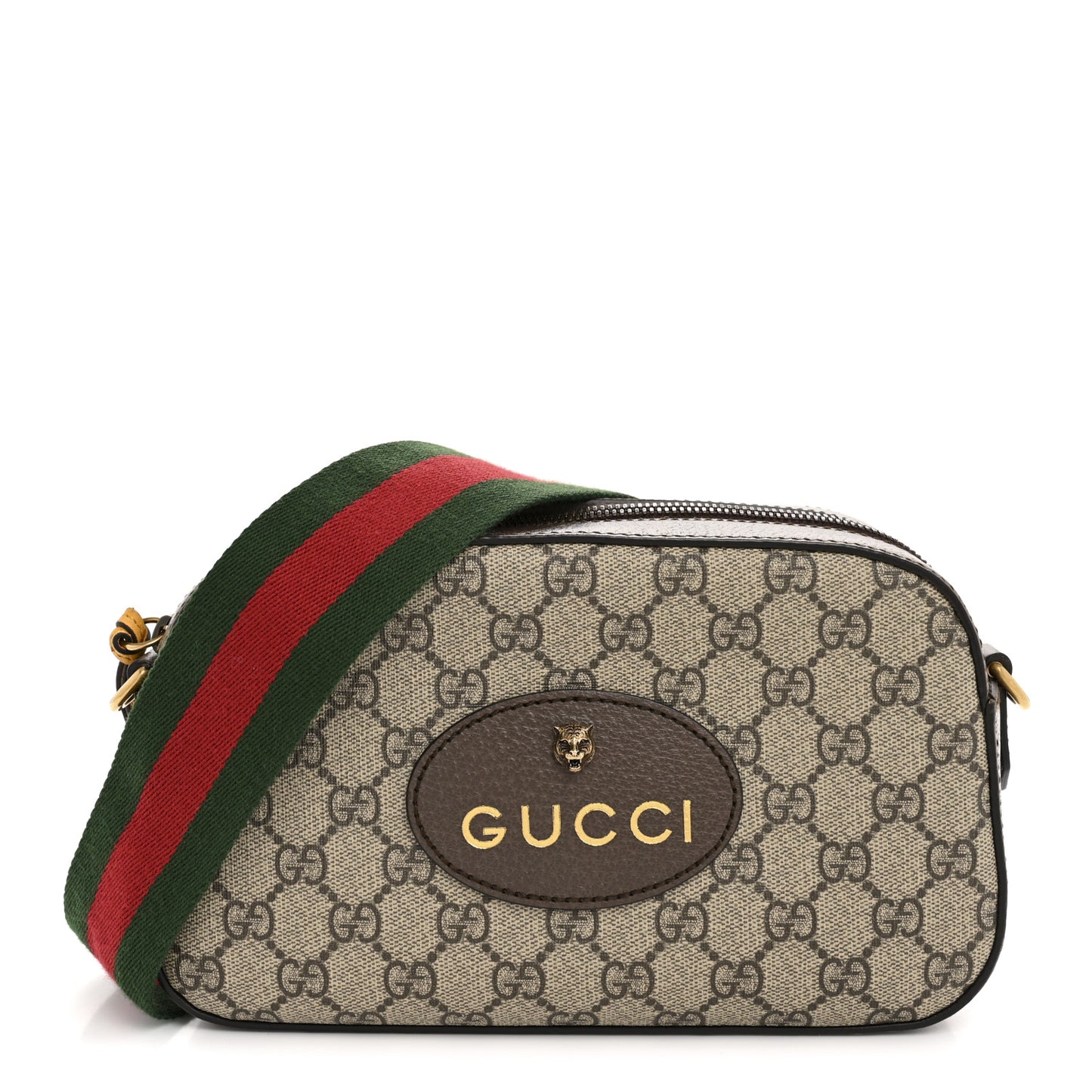 GG Supreme Monogram Web Neo Vintage Shoulder Bag Beige New Acero Crop