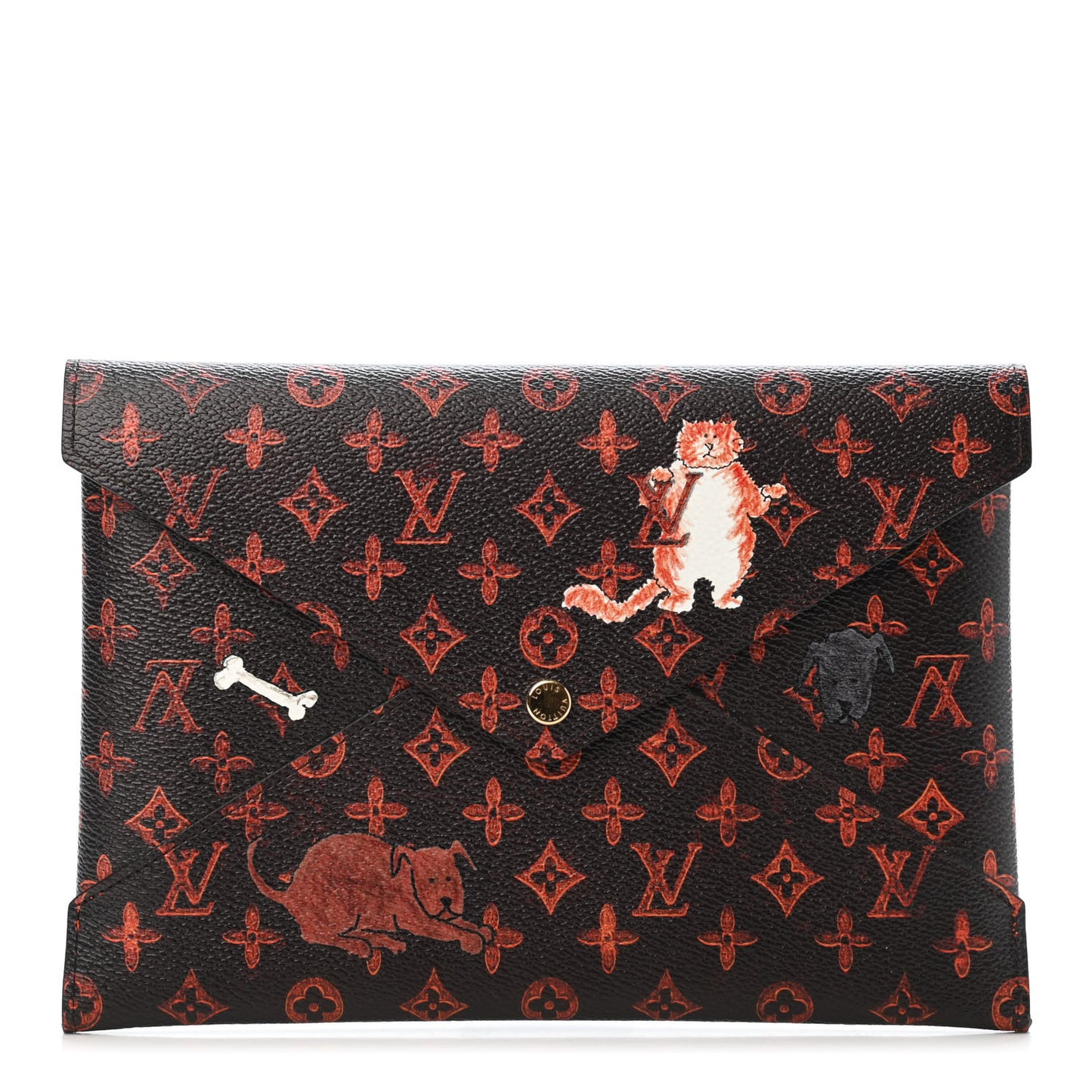 Catogram Large Kirigami Pochette Marron