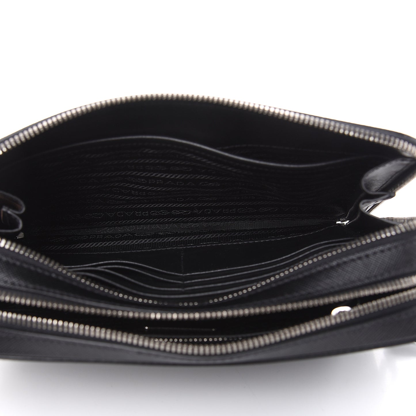 Saffiano Travel Wristlet Bag Black