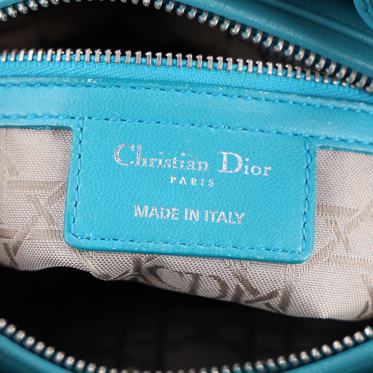 Lambskin Cannage Medium Lady Dior Blue