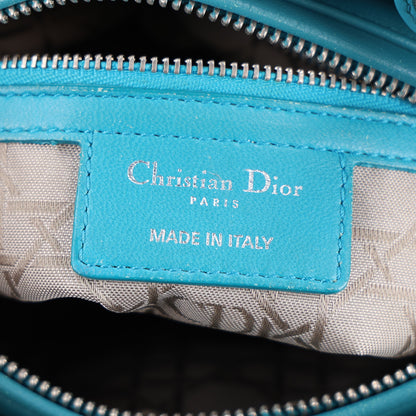 Christian Dior Lambskin Cannage Medium Lady Dior Blue 6 of 10