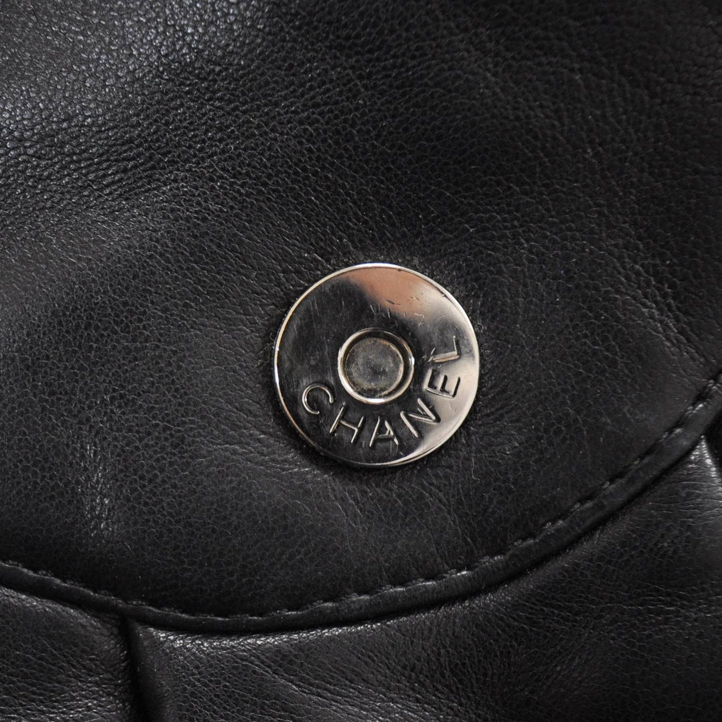 Lambskin Pleated Flap Bag Black