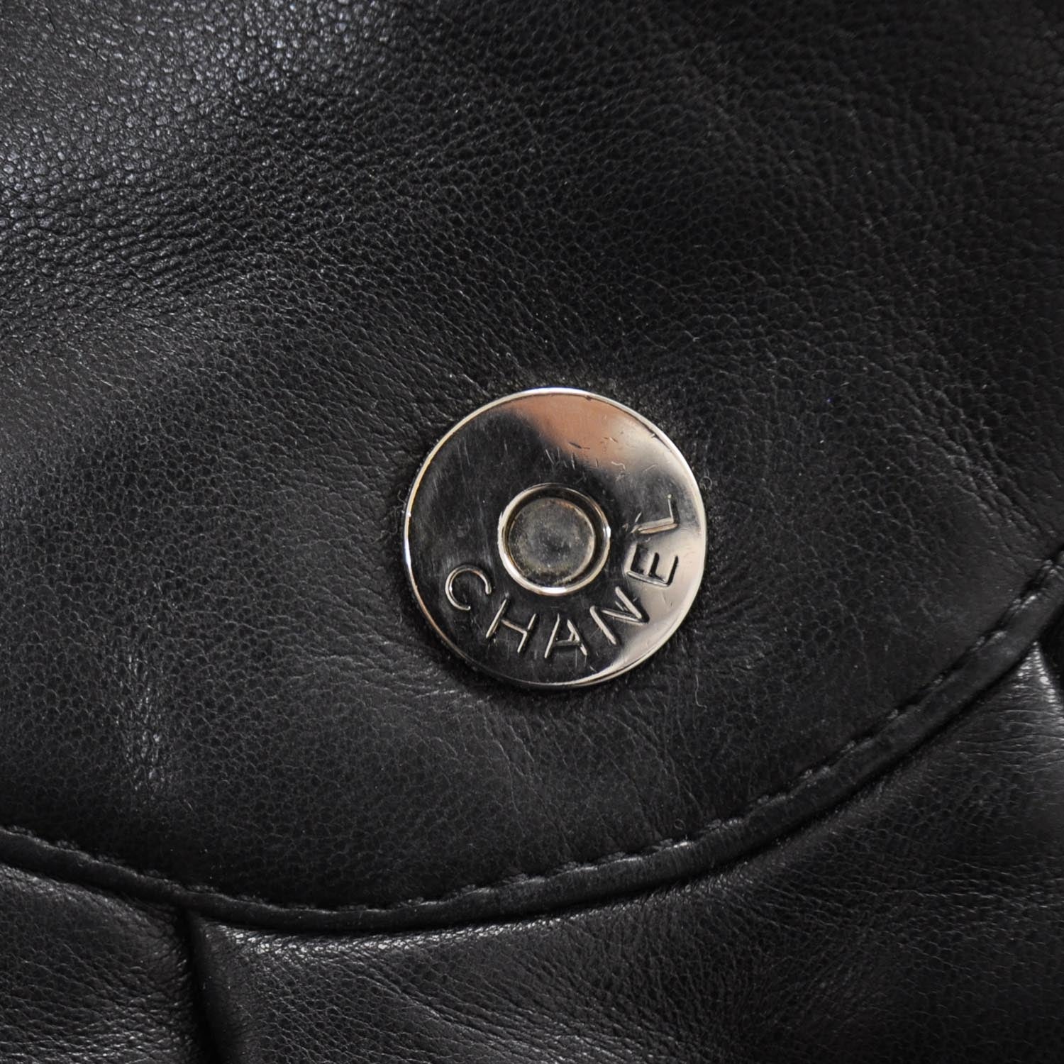 Chanel Lambskin Pleated Flap Bag Black 9 of 10