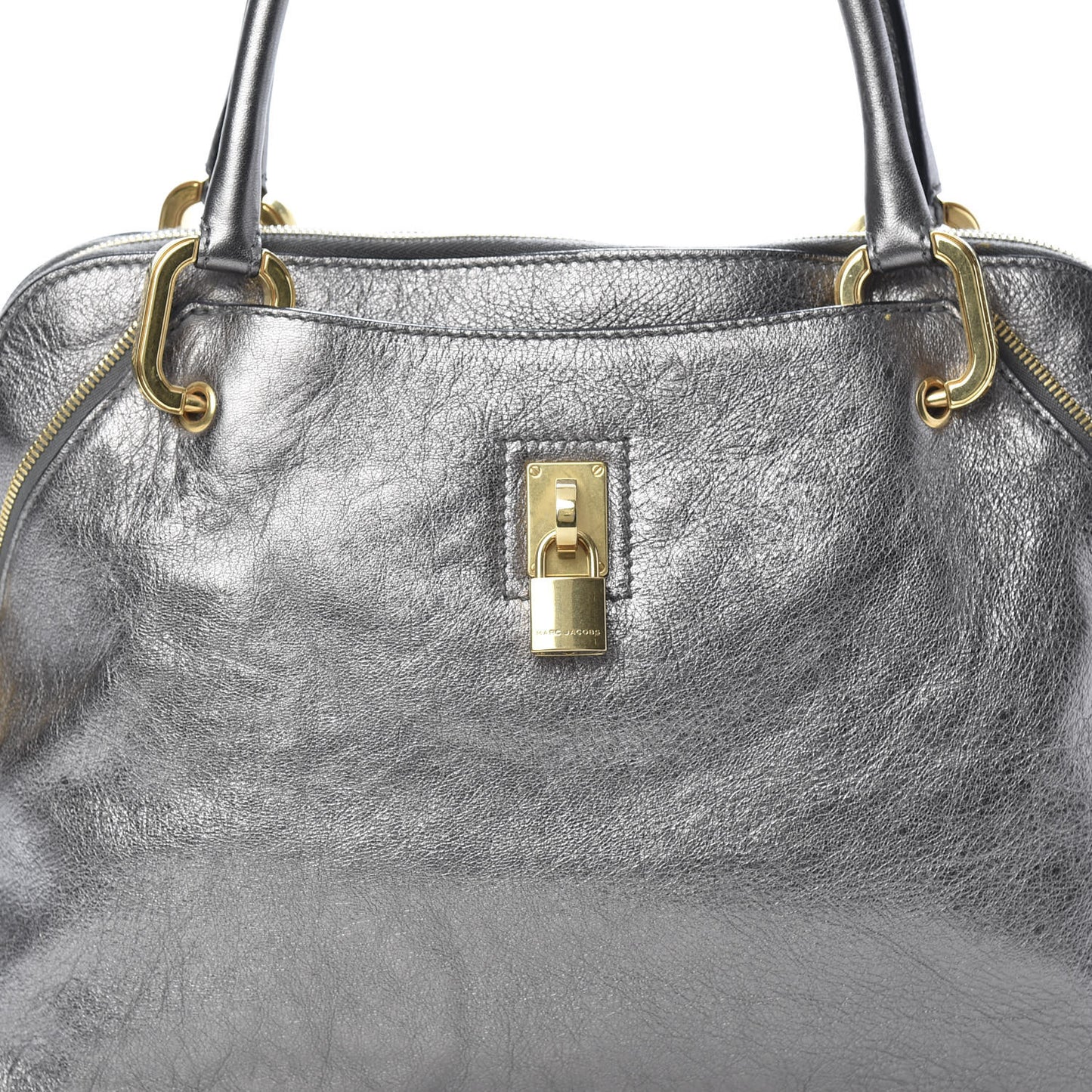 Metallic Calfskin Paradise Rio Tote Silver